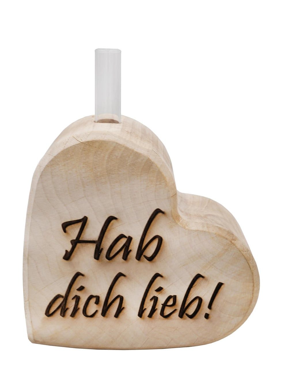 BADEKO Dekofigur Badeko Dekoaufsteller Holzherz Hab dich lieb 15 x