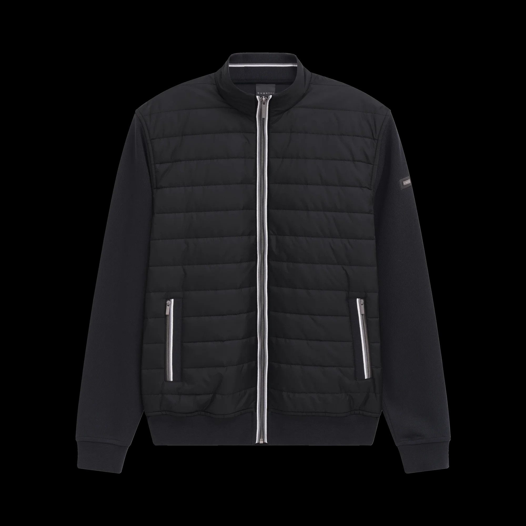 bugatti Sweatjacke 8750-95121 Kontraststreifen an Kragen günstig online kaufen