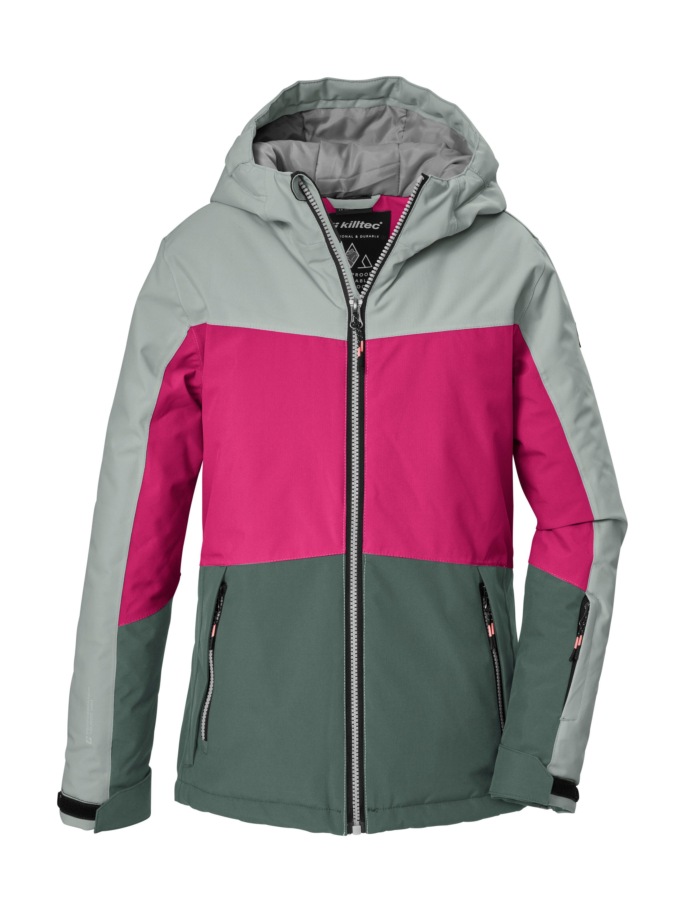 Killtec Skijacke KSW 198 GRLS SKI JCKT Wind- und wasserdichte Skijacke mit Colourblock-Design