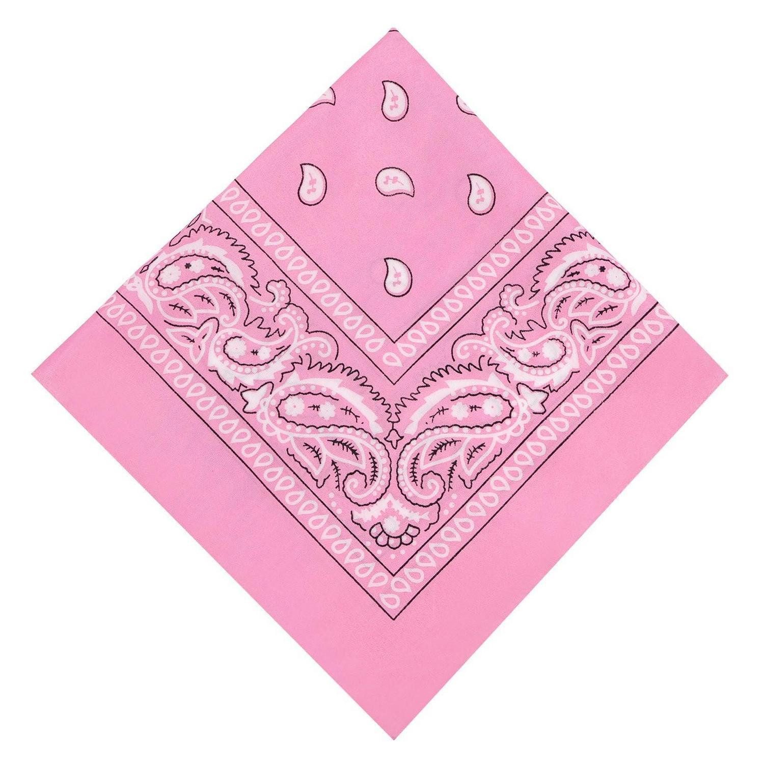 LuxusKollektion Bandana Bandana Paisley Kopftuch Hellrosa, (1-St)