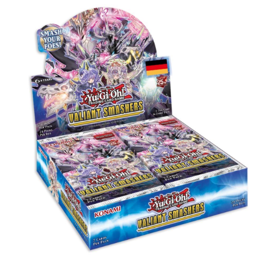 Yu-Gi-Oh Sammelkarte Yu-Gi-Oh! 25th Anniversary Valiant Smashers Display, 24 Booster Packs der deutschen 1. Auflage