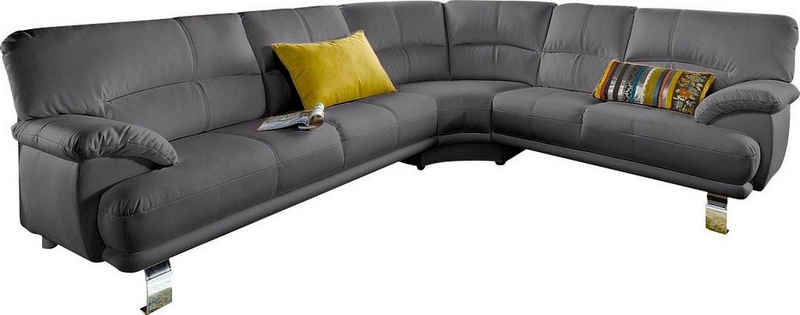 TRENDMANUFAKTUR Ecksofa, mit langem Schenkel, L-Form