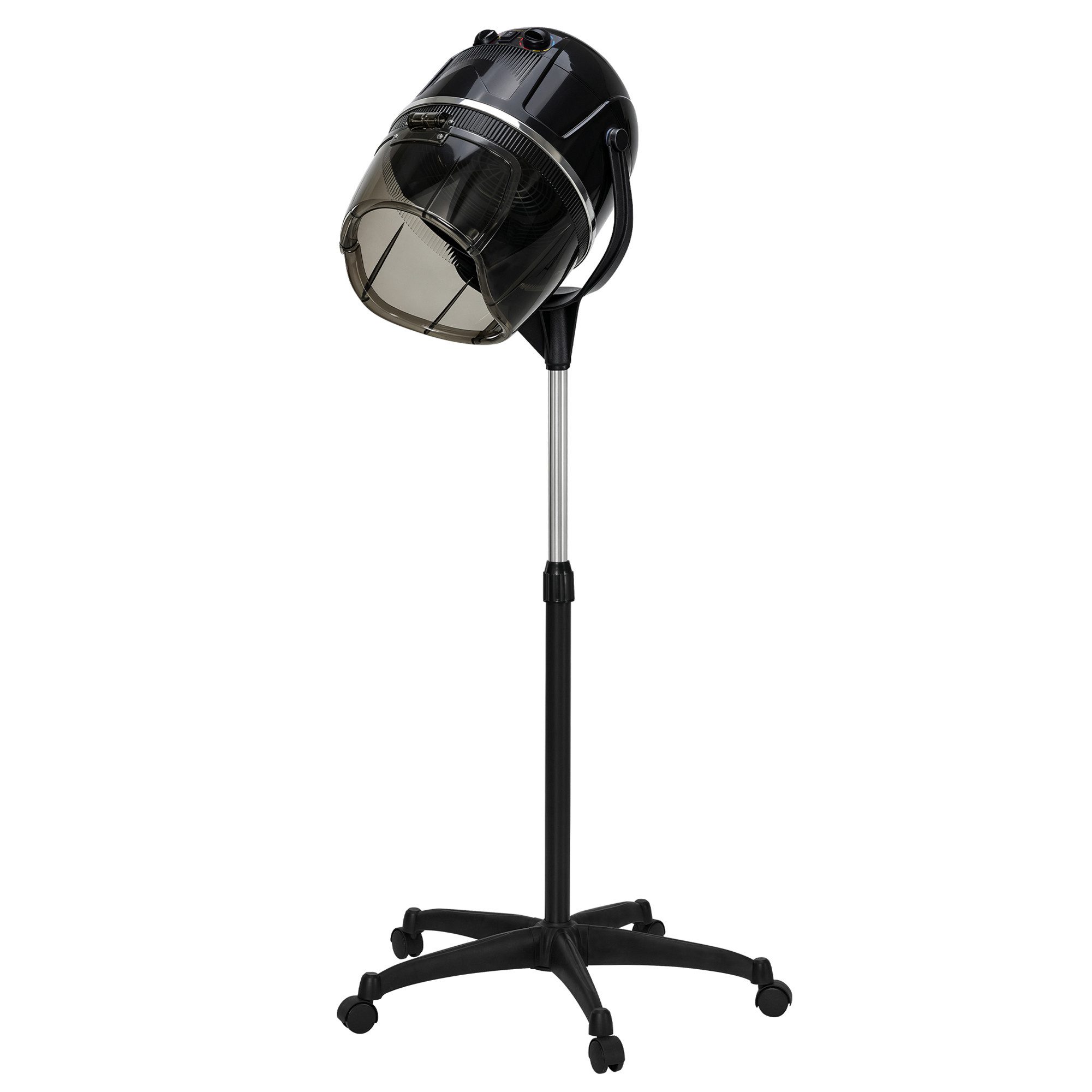 Barberpub Haartrockenhaube BarberPub Stehende Trockenhaube für Haare TR317 (Schwarz), 1100 W, mit 0-75°C & 60 Min Timer Verstellbar, 1100W