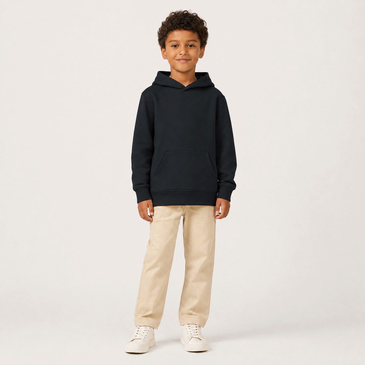 Sitztgut Hoodie Kinder Hoodie aus Bio-Baumwolle (1-tlg) Doppellagige Kapuze ohne Kordelzug und Kängurutasche