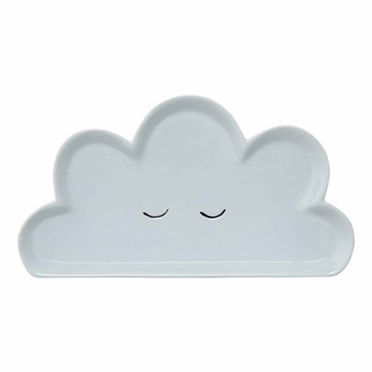Bloomingville Teller Bloomingville Smilla Teller für Kinder schlafende Wolke blau
