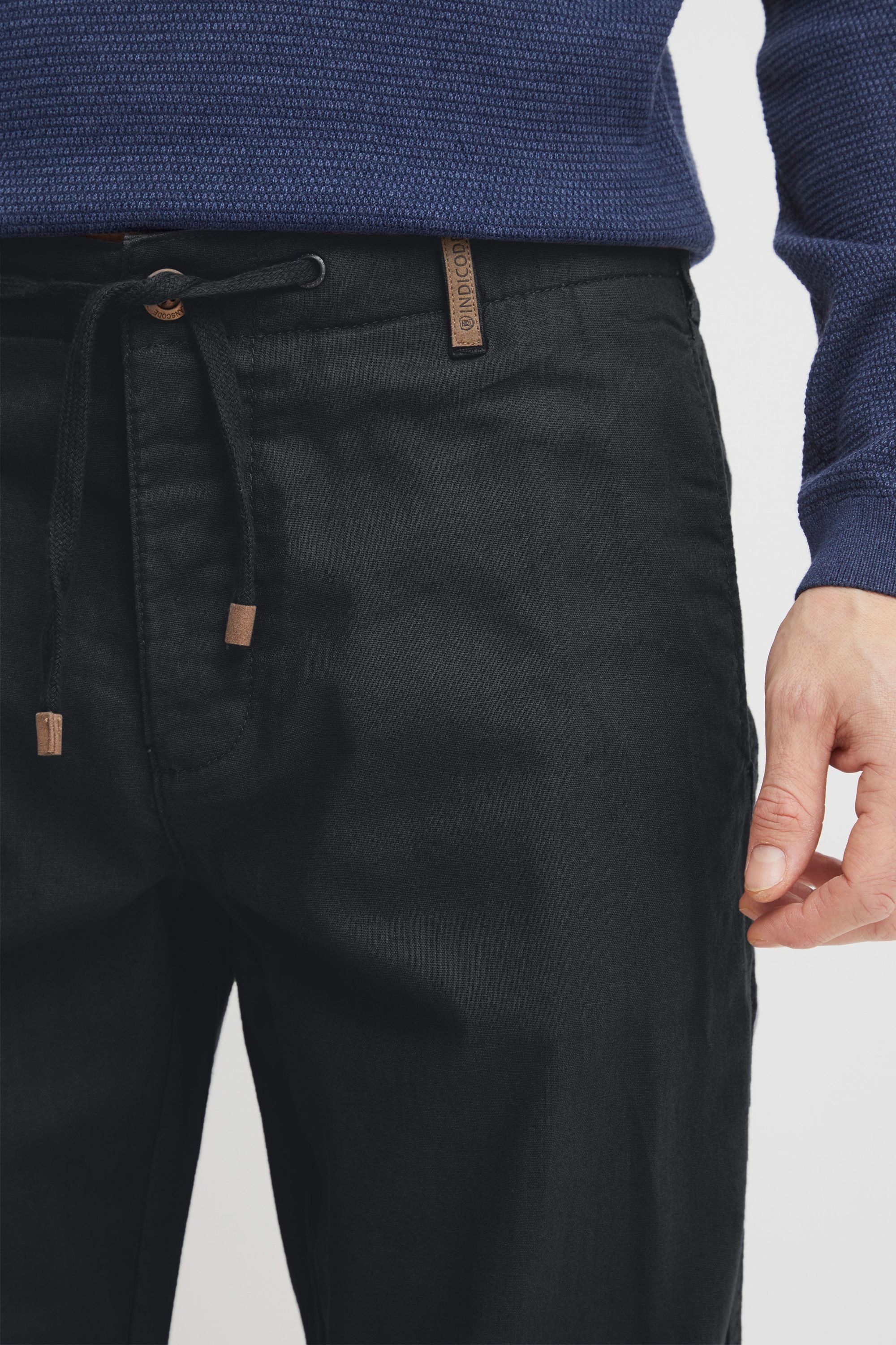 INDICODE Leinenhose IDIves Lange Hose mit Tunnelzug am Bund – Bild 4 von 5