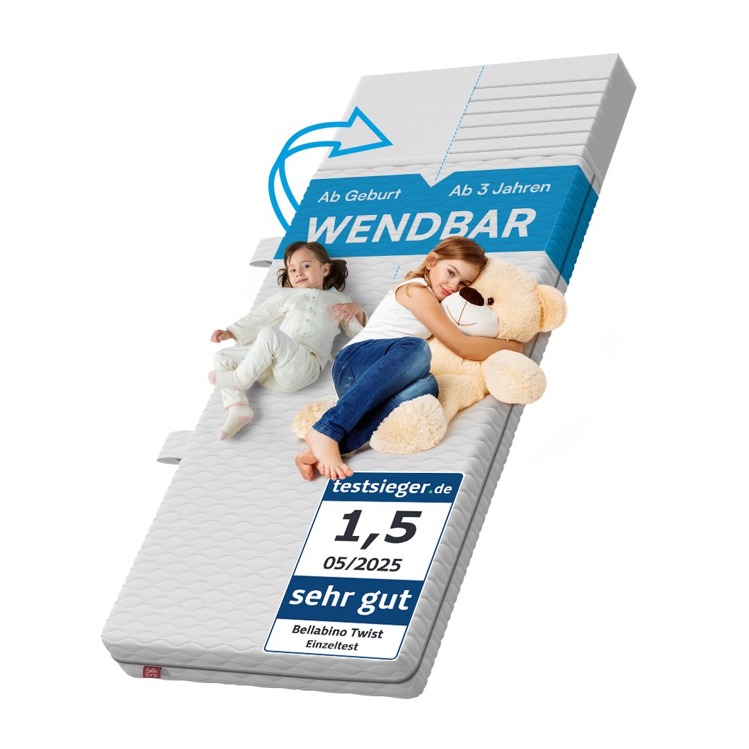 Kindermatratze Twist, Kaltschaummatratze wendbar, Härtegrad H1/H2, Bellabin günstig online kaufen