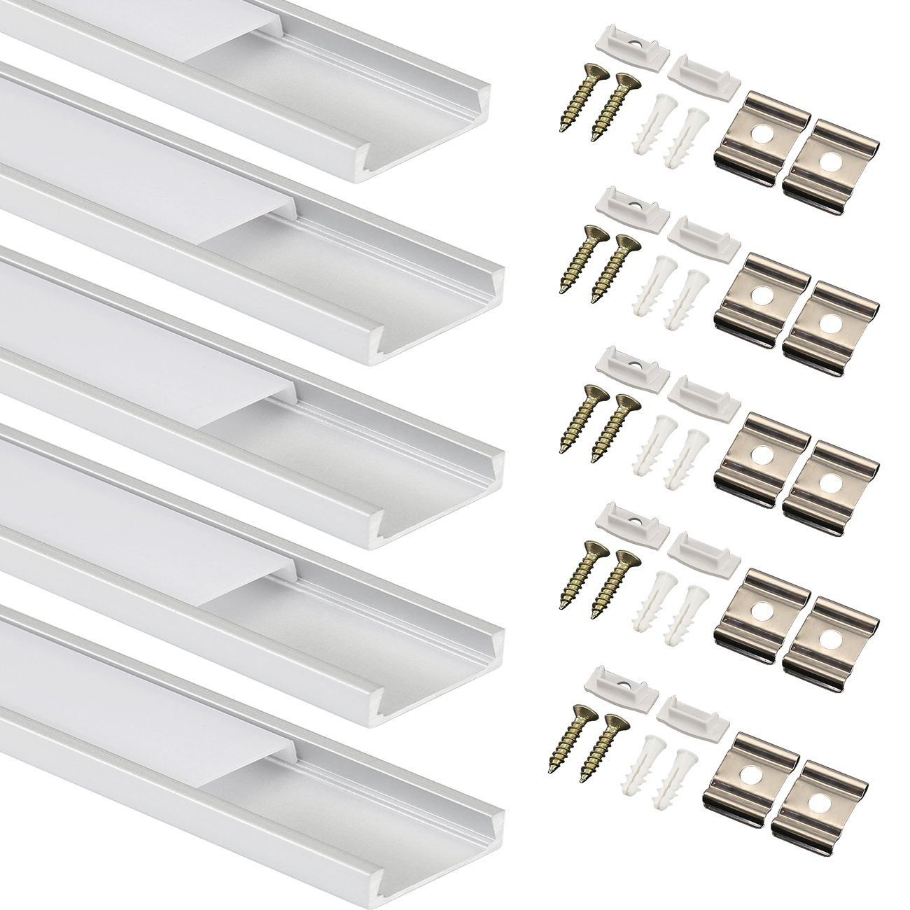LETGOSPT LED-Stripe-Profil 5 Stücke 1 m günstig online kaufen