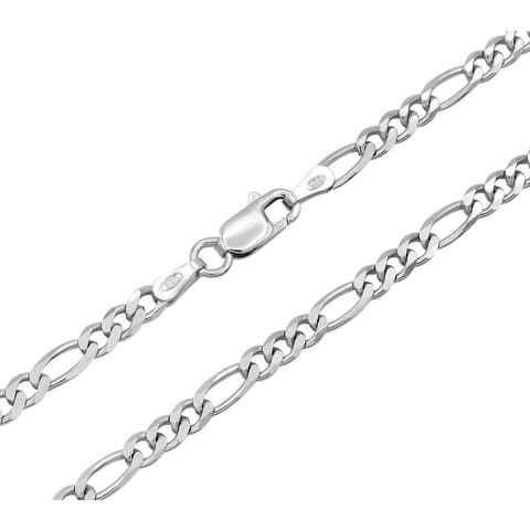 Kauf-mich-weg by Bella T Silberkette Figarokette 925 Sterling Silber rhodiniert 3mm breit, Länge wählbar 45 - 60cm