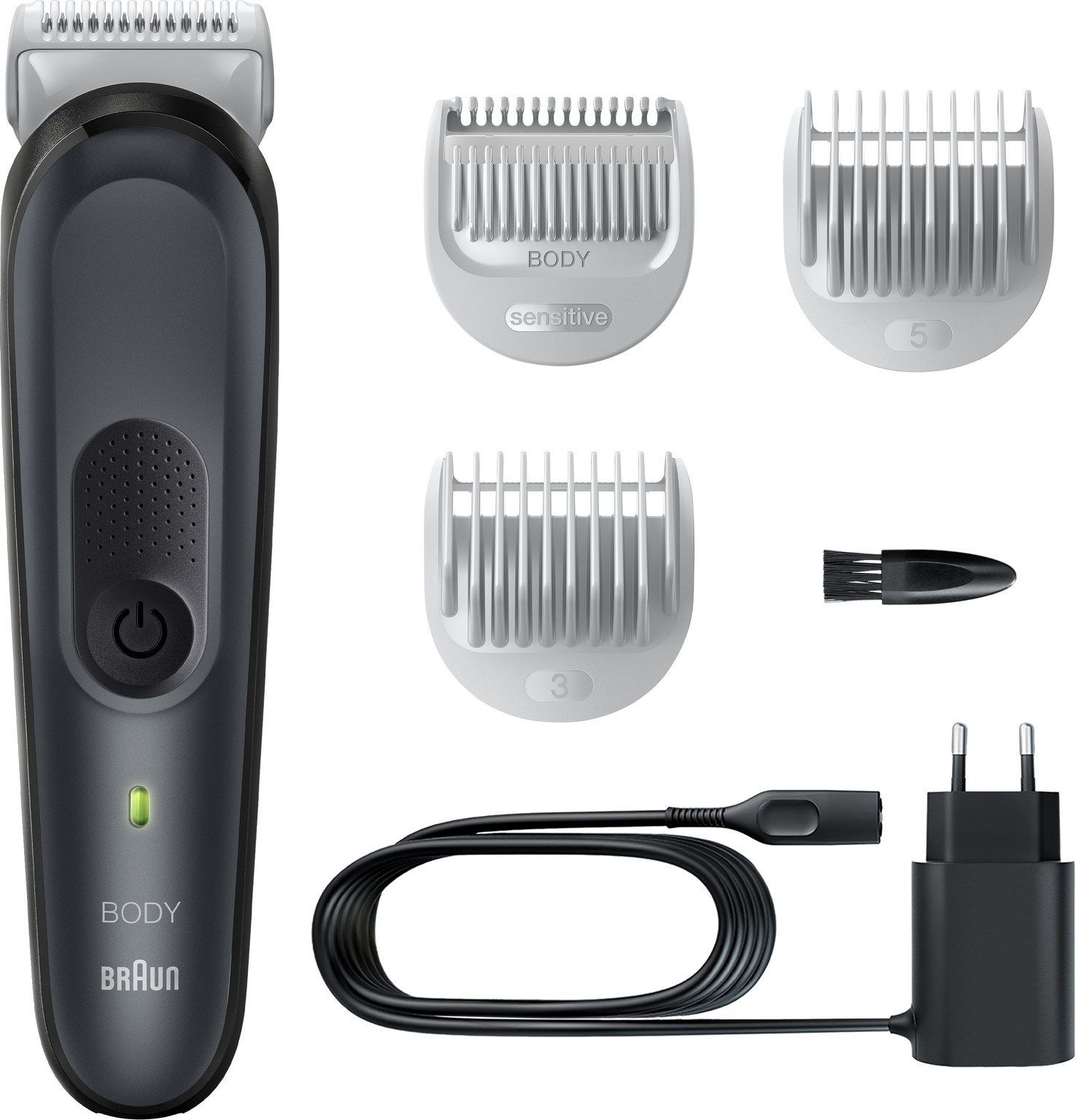 Braun Körperrasierer BodyGroomer 3 BG3350 - All-in-One Körperpflege - Trimmer, Nass- und Trockenanwendung, Ergonomisches Design