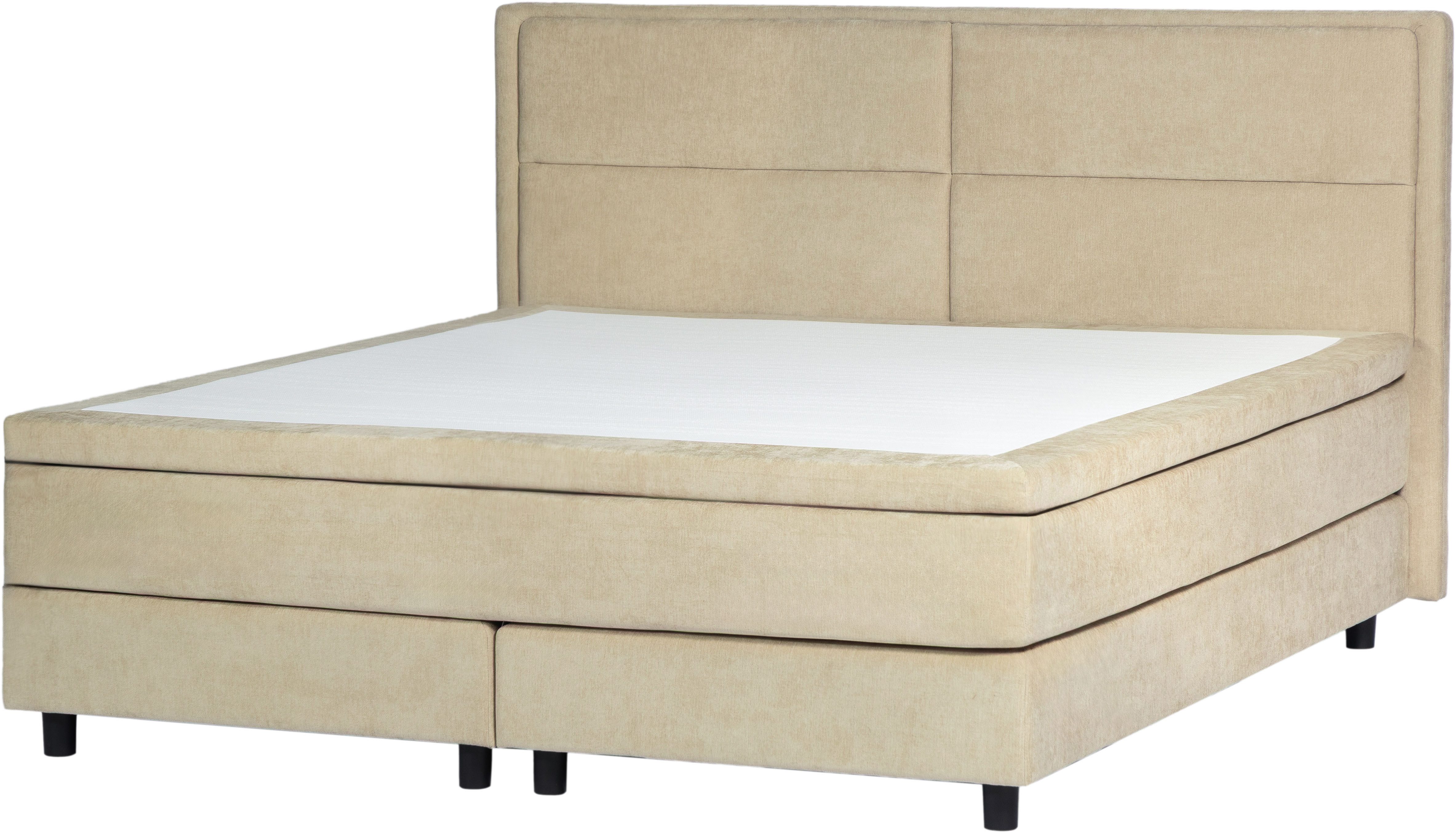 OTTO home Boxspringbett VIVIANNE in den Breiten 140 & 180cm erhältlich, inkl. 7cm Luxus-Topper, erhältlich in den Farben anthrazit und beige