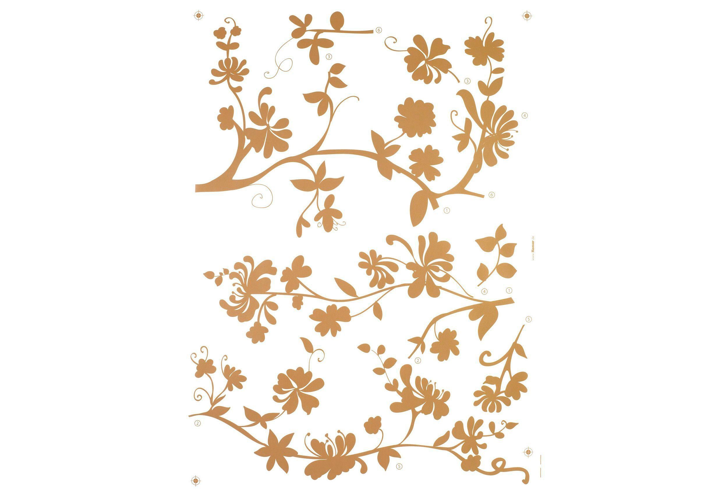Komar Wandtattoo Frasca - Größe 50 x 70 cm, selbstklebend, Wandsticker