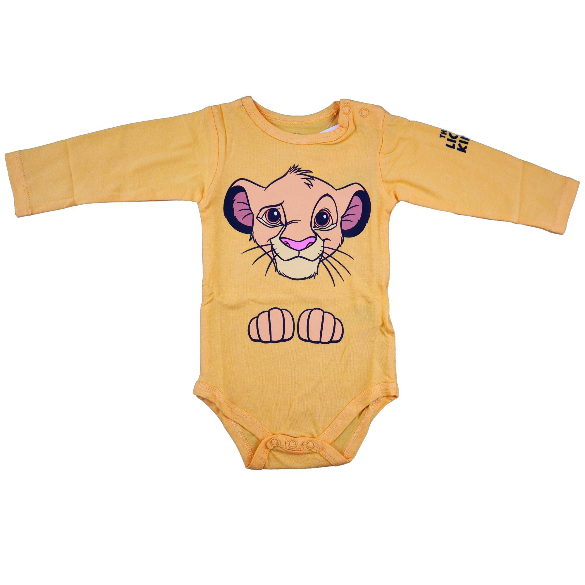 The Baby Body bis Simba Langarmwickelbody Löwen King Strampler Disney König langarm der 92 68 Gr. Der Lion