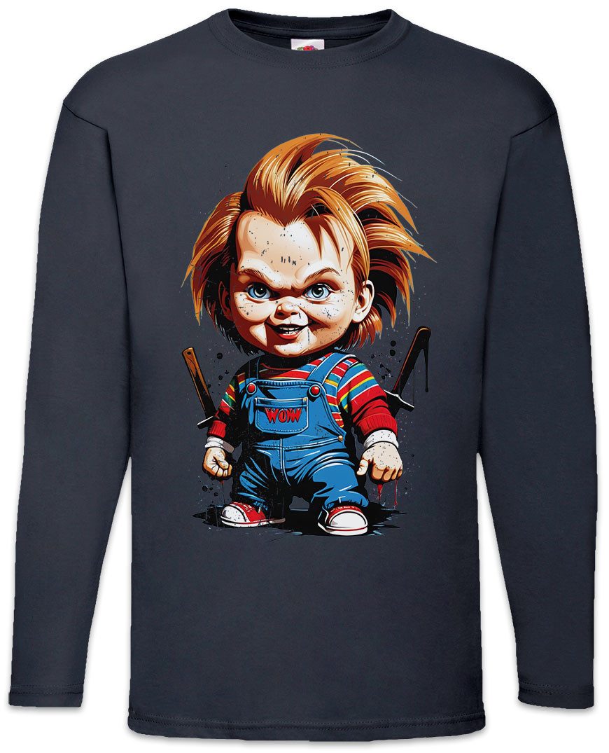 Urban Backwoods Langarmshirt Murderous Puppet Langarm T-Shirt Child's Mörderpuppe Chucky Play (1-tlg) Halloween Blood Bloody Blutig