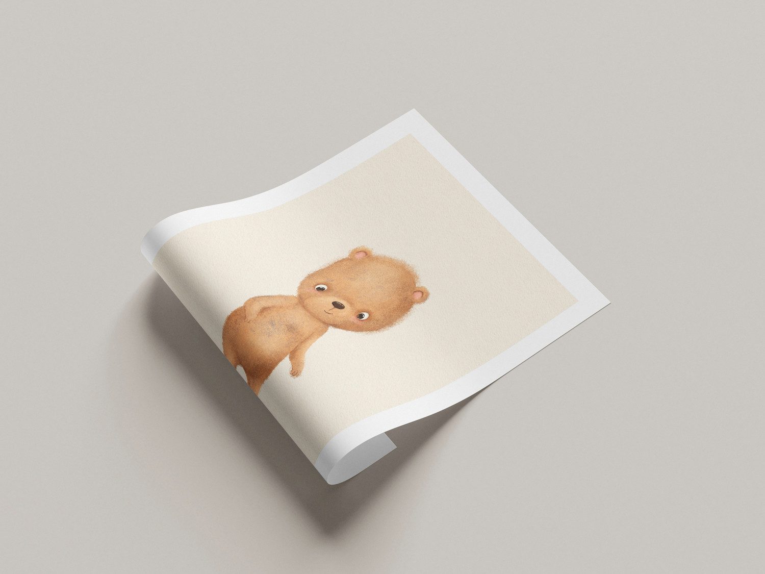 Lüttenhütt Bild mit Rahmen oder Poster, Bär, Bär, Fantasy, Tiere (1 St), HD Premium Druck