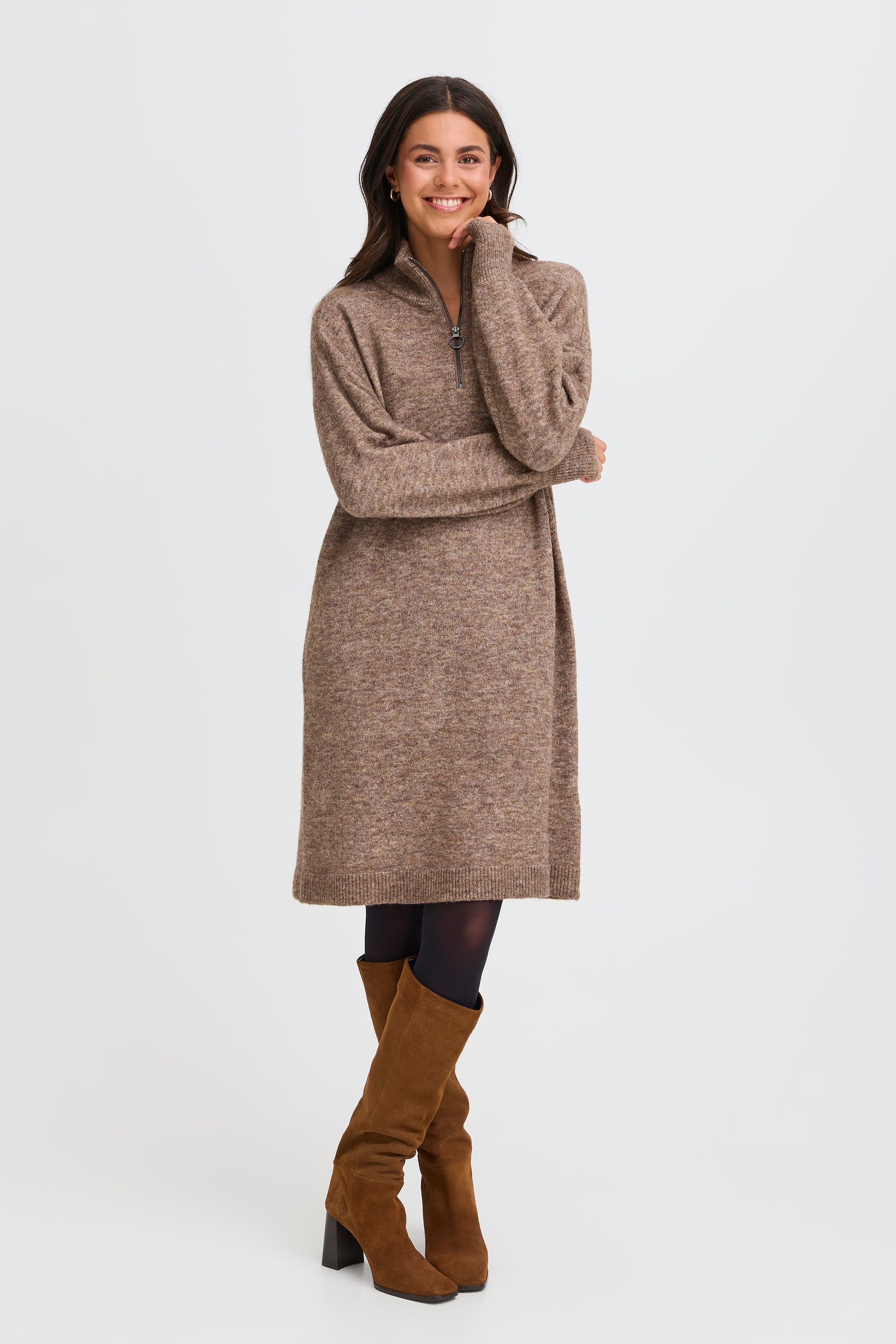 fransa Blusentop Strickkleid günstig online kaufen