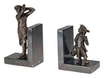 Aubaho Buchstütze Paar Bronze Buchstützen Golf Buchstütze Golfspieler Buch antik Stil bo