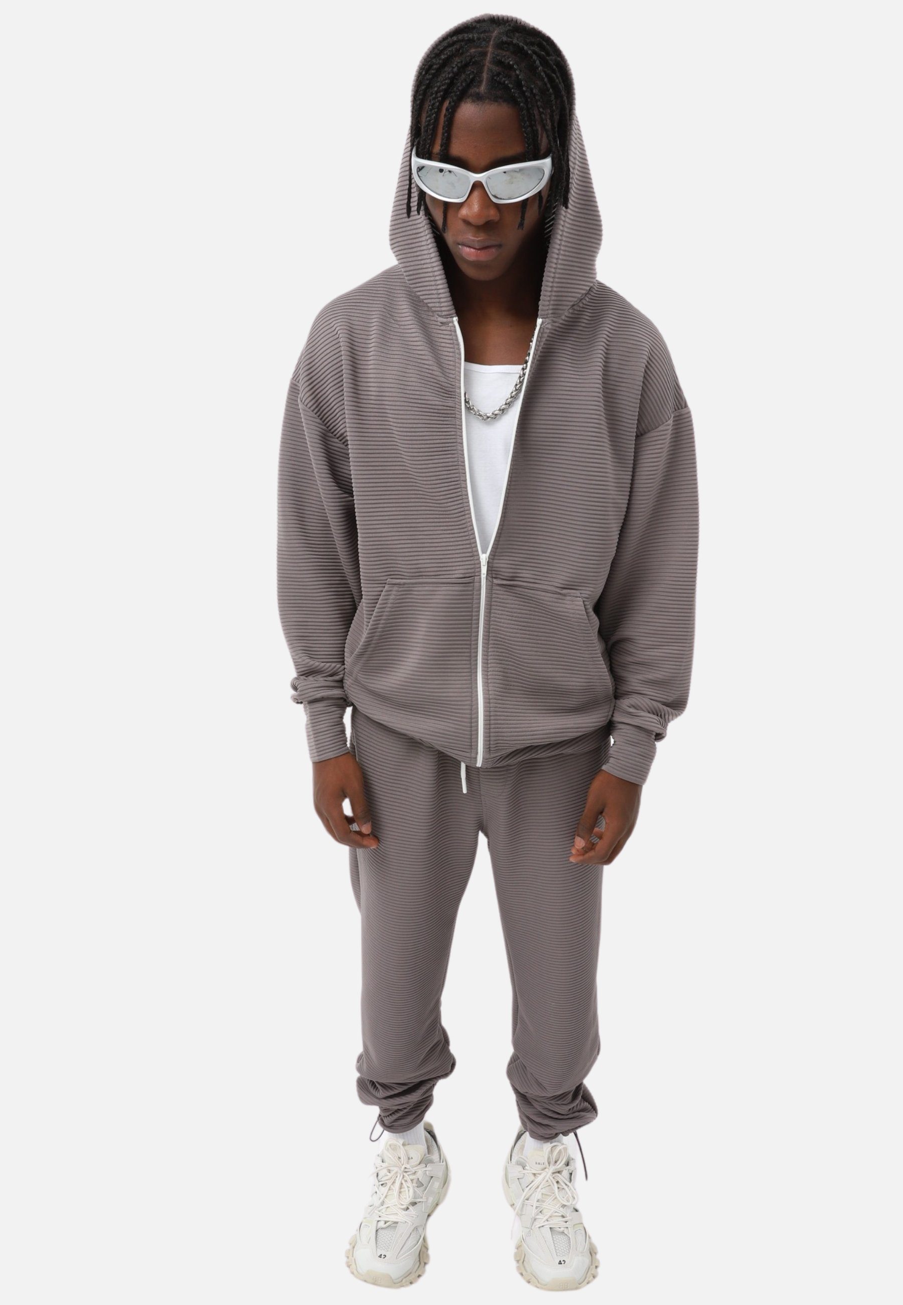 COFI Casuals Trainingsanzug Zweiteiler Herren Trainingsanzug Jogginganzug Set mit Reißverschluss
