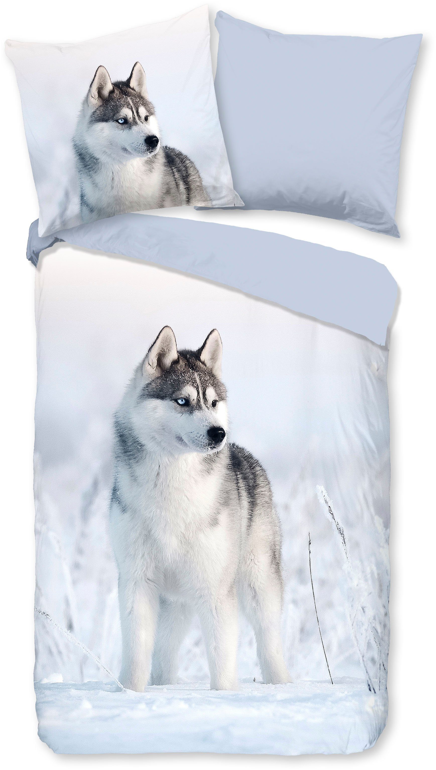 good morning Wendebettwäsche »Sachar«, Baumwolle, 135x200, Reißverschluss, günstig online kaufen