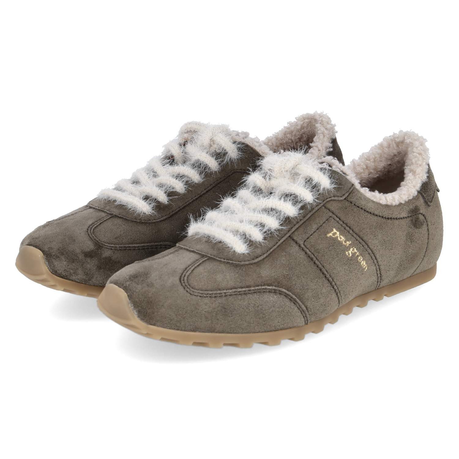 Paul Green 5551-004 Damen Rauleder green Schnürschuh