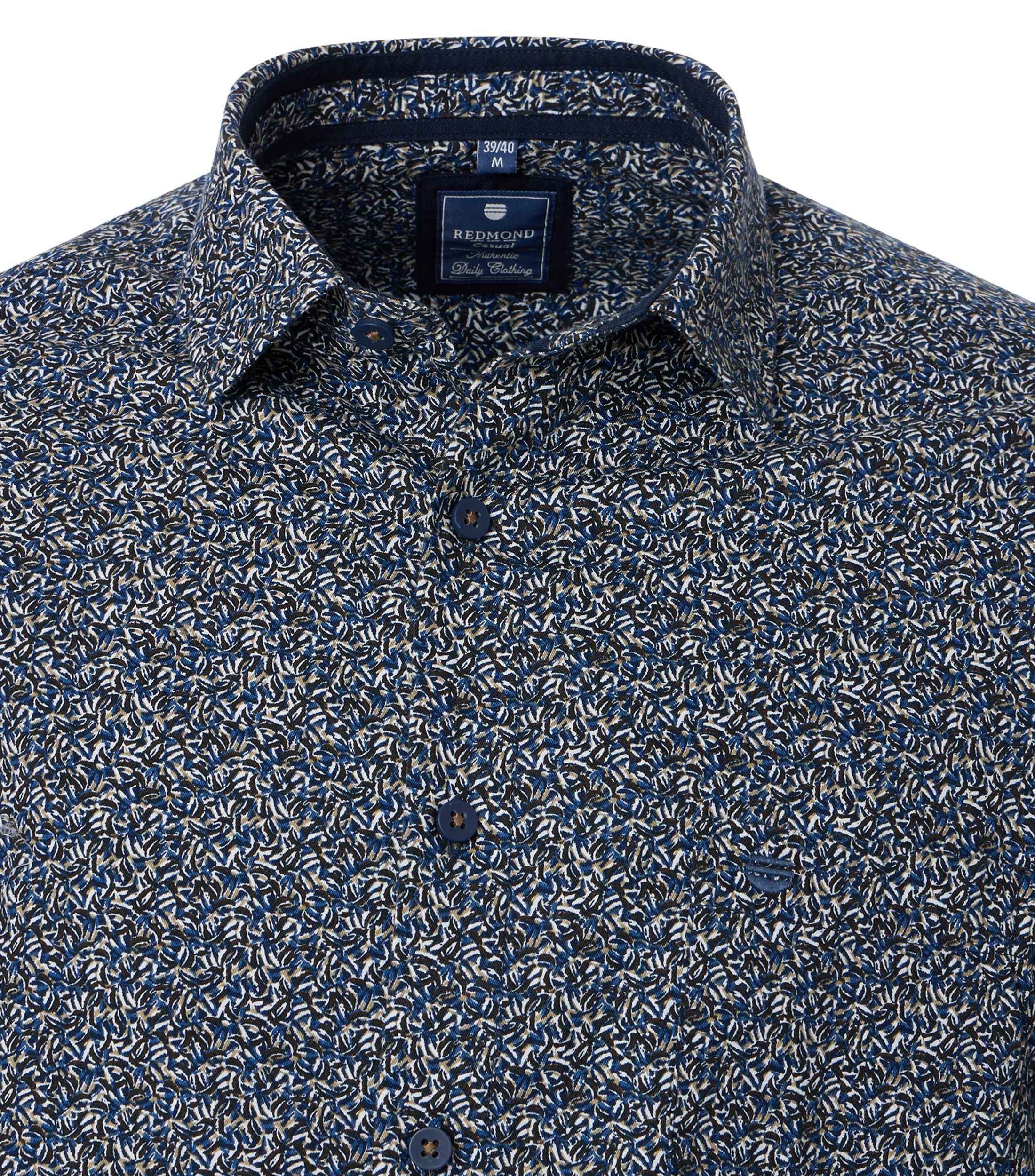 Redmond Langarmhemd Druck Comfort Fit