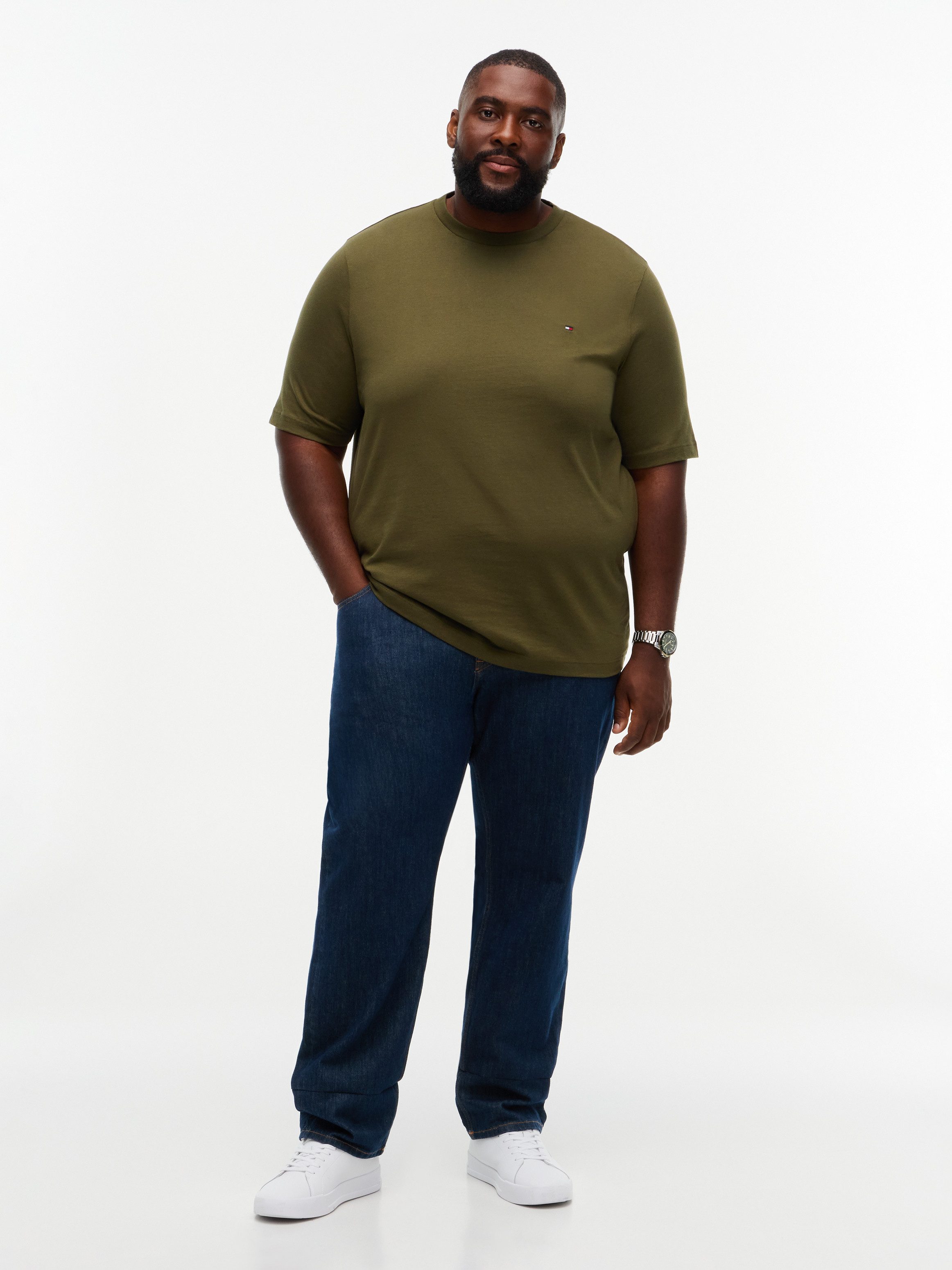 Tommy Hilfiger Big & Tall T-Shirt BT-ESSENTIAL REG FIT SOLID TEE-B Große Größen – Bild 4 von 5