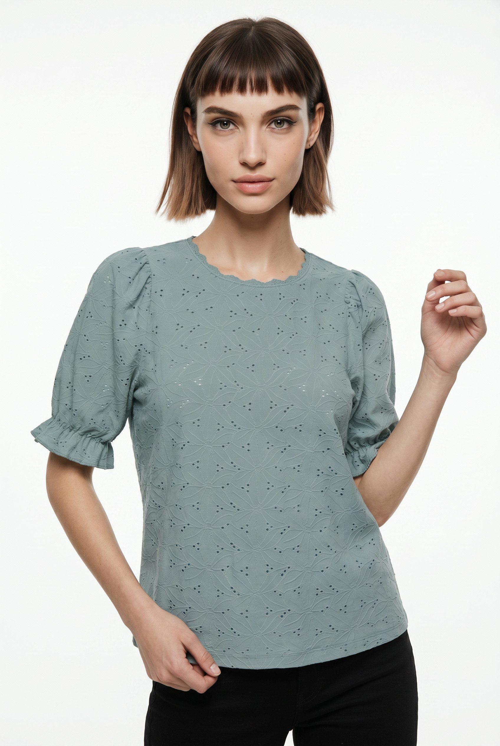 ONLY Kurzarmshirt ONLNEW SMILLA LIFE S/S PUFF TOP JRS