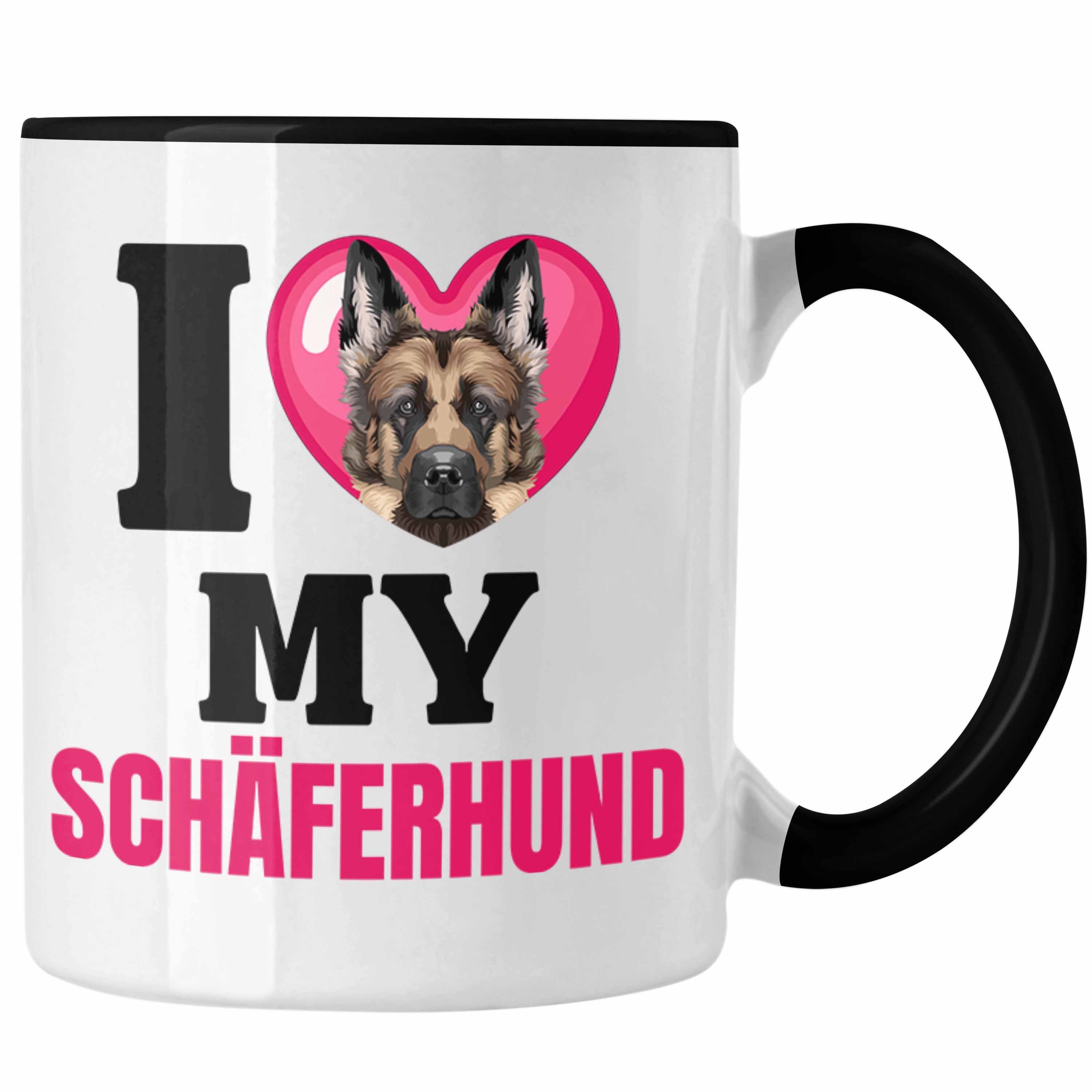 L Lustiger Geschenkidee Tasse Spruch I Schäferhund Schwarz Trendation Tasse Besitzerin Geschenk