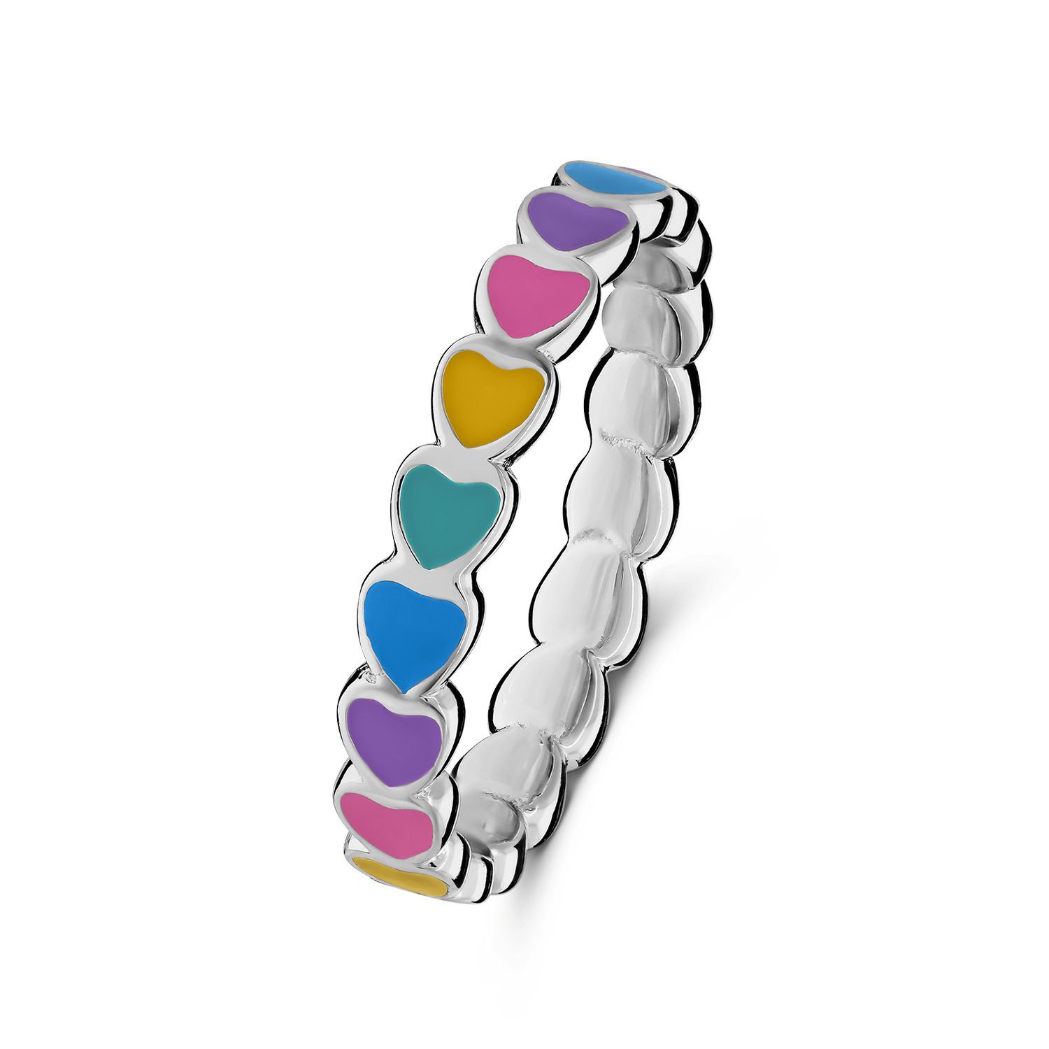 LUCARDI Fingerring Ring - 925 Silber - Silber - Emaille - Kinder