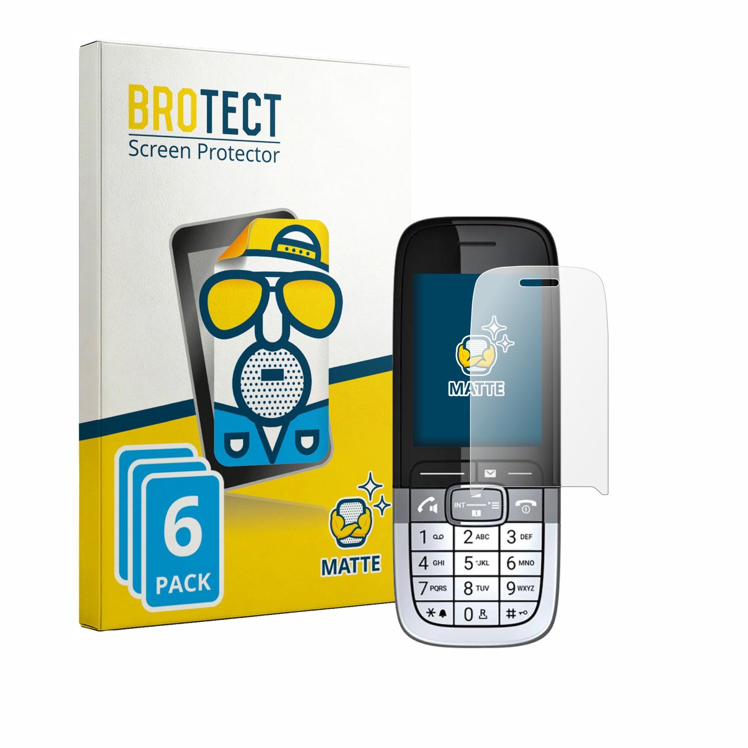 BROTECT Displayschutzfolie Schutzfolie für Mitel OpenScape DECT Phone SL7, 6 Stück, Displayschutz Schutz Folie Matt Entspiegelungsfolie