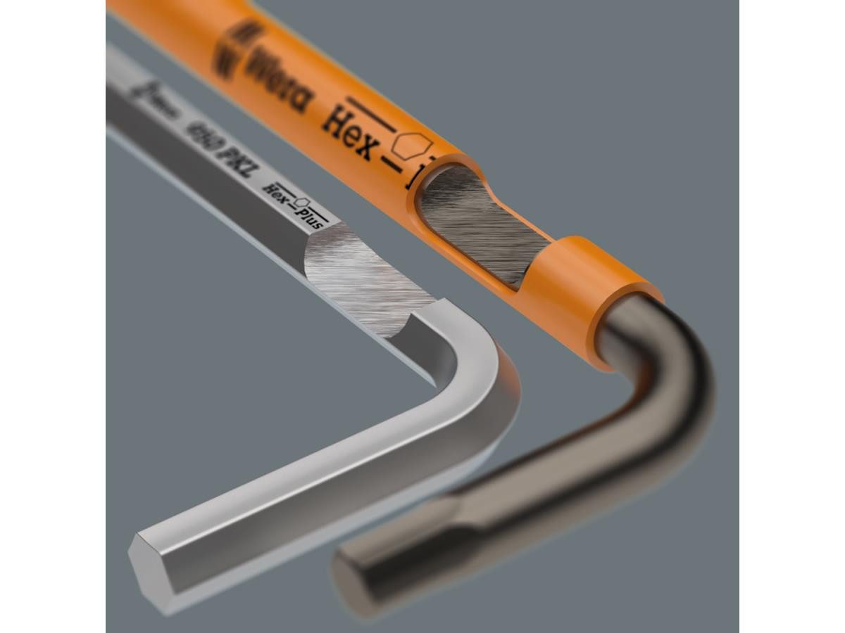 Wera Winkelschlüssel 950/9 Hex-Plus Multicolour Imperial 1 (Set), in robuster Tasche, abriebfeste Griffkennzeichnung