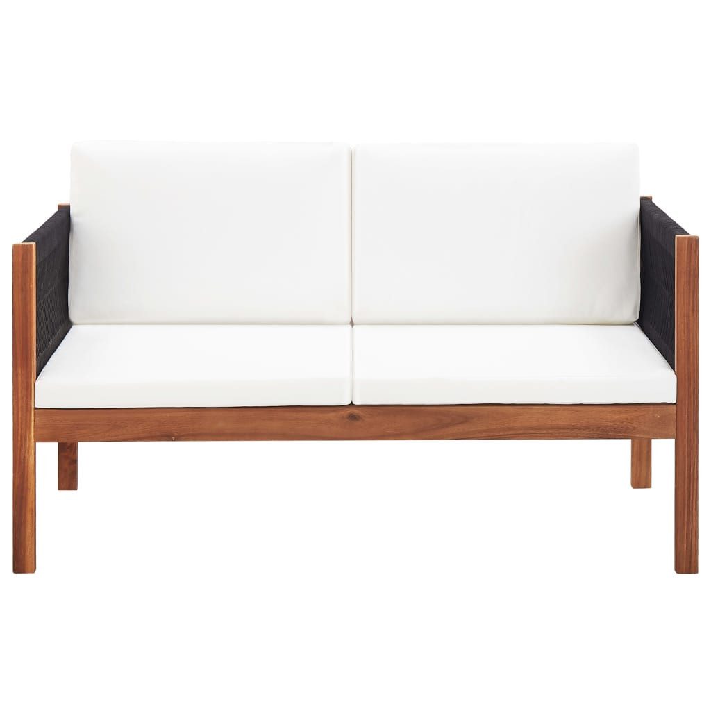 vidaXL Loungesofa Gartensofa 2-Sitzer Massivholz