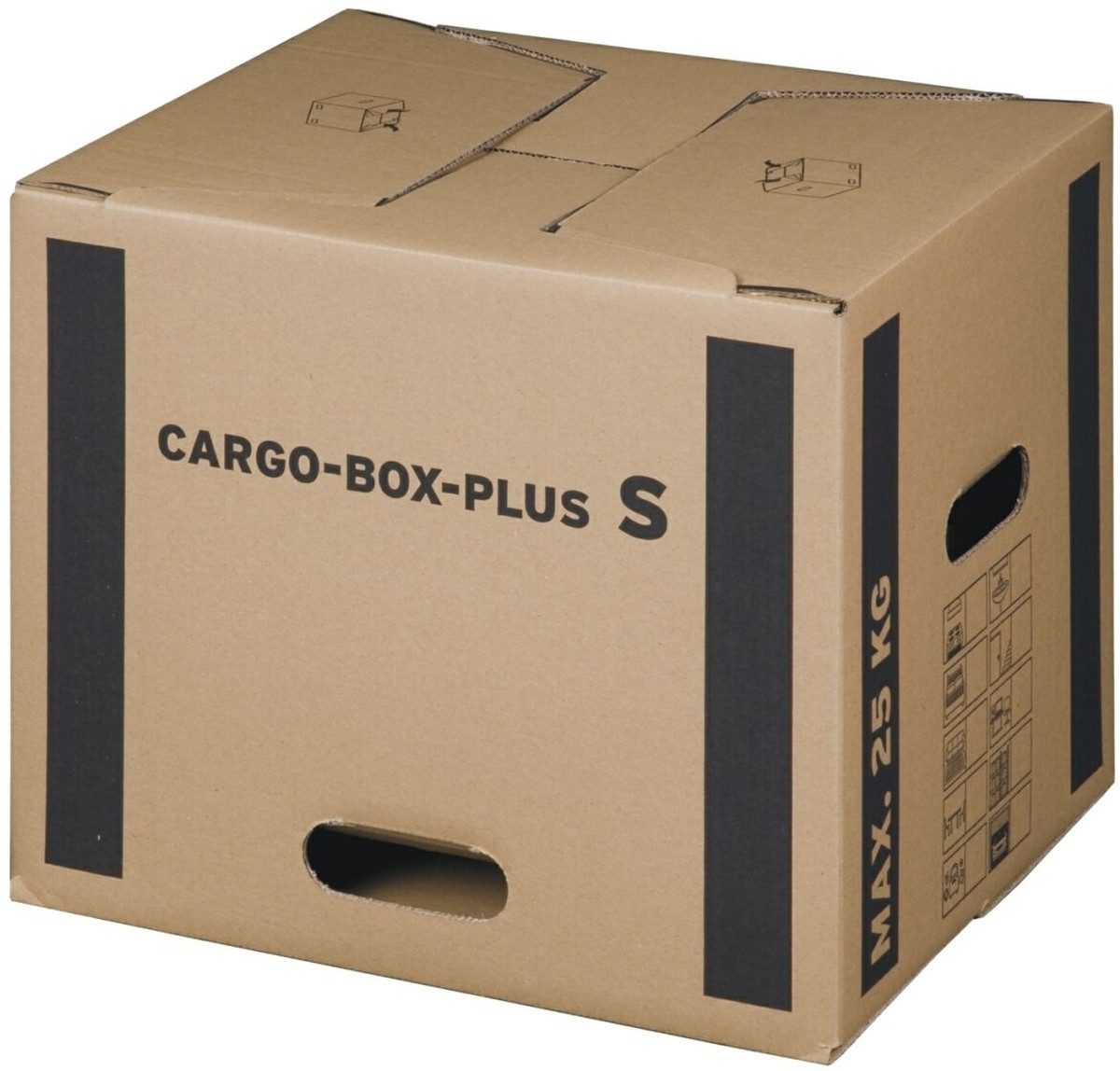 Smartbox Pro Versandkarton Umzugskarton Размер PLUS S mit Grifflöchern braun
