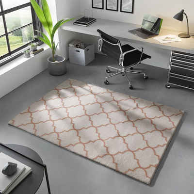 Teppich Valetta Florentiner 52, TaraCarpet, rechteckig, Höhe: 19 mm, Skandi designer kurzflor waschbar Wohnzimmer Schlafzimmer 050x080 cm