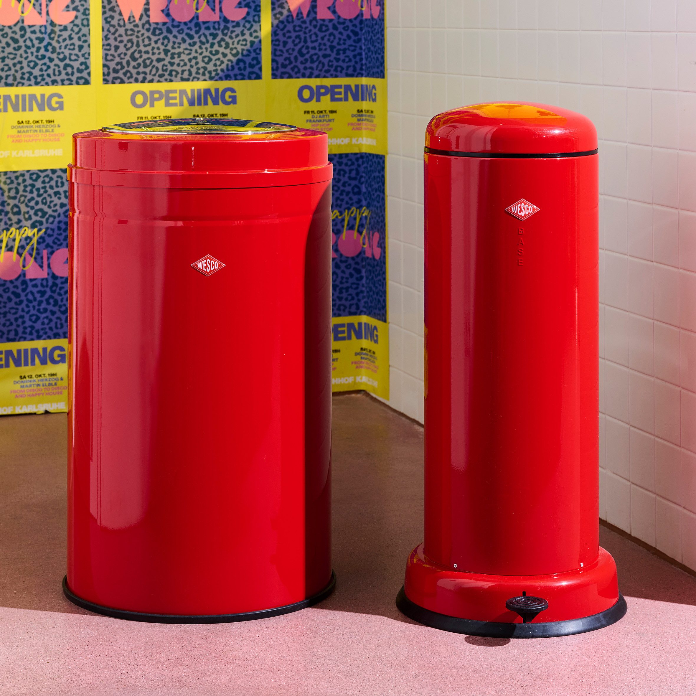 WESCO Mülleimer Baseboy, Abfallsammler mit Dämpfer + Dämpferhalterung 20 Liter