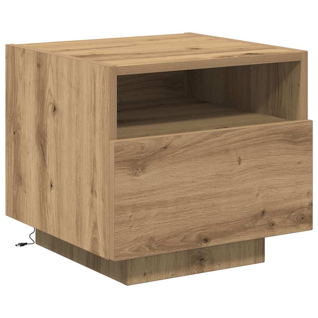 vidaXL Nachttisch Nachttisch Artisan-Eiche 40 x 39 x 37 cm Holzwerkstoff (1-St)
