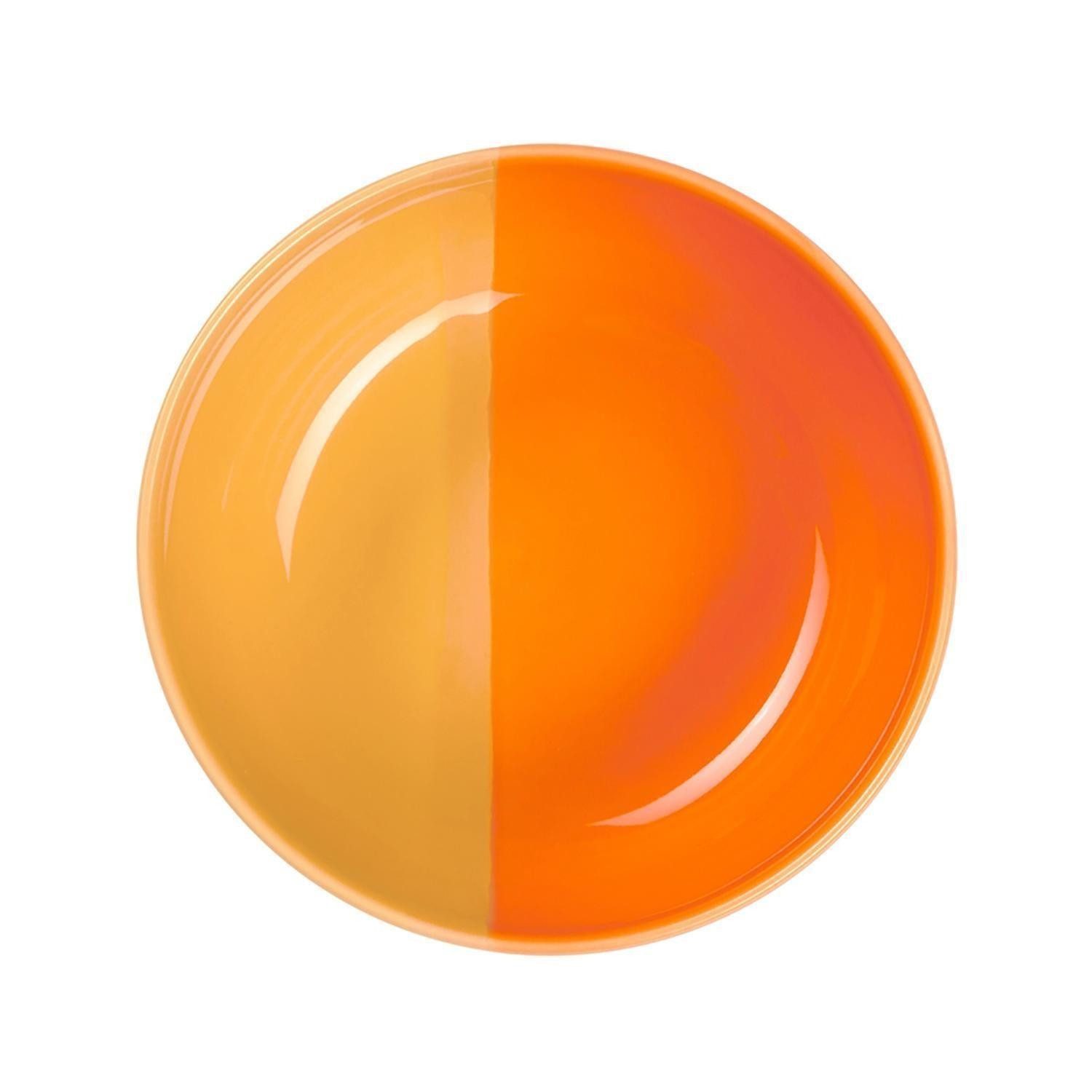 ASA SELECTION Müslischale Schale JOY, Ø 11 cm, Orange, Gelb, Porzellan, (1-tlg), spülmaschinengeeignet