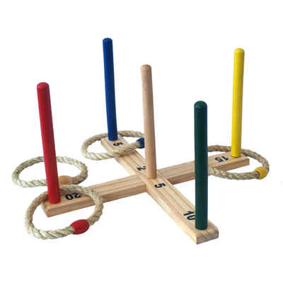 Schildkröt Funsports Spielzeug-Gartenset Schildkröt Ring Toss Ringwurfspiel aus Holz, (6-tlg), Ringwurf-Spiel aus FSC-zertifiziertem Holz