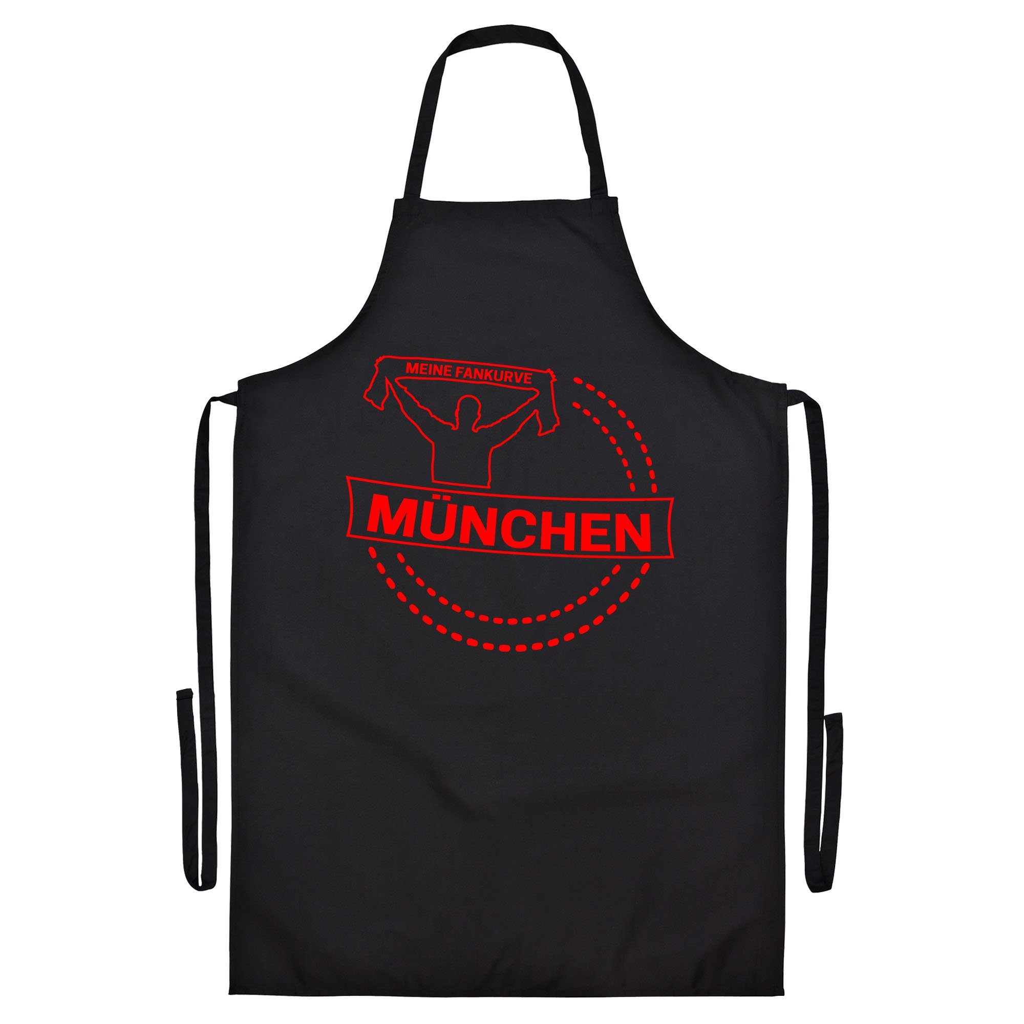 multifanshop Grillschürze München rot - Meine Fankurve - Schürze