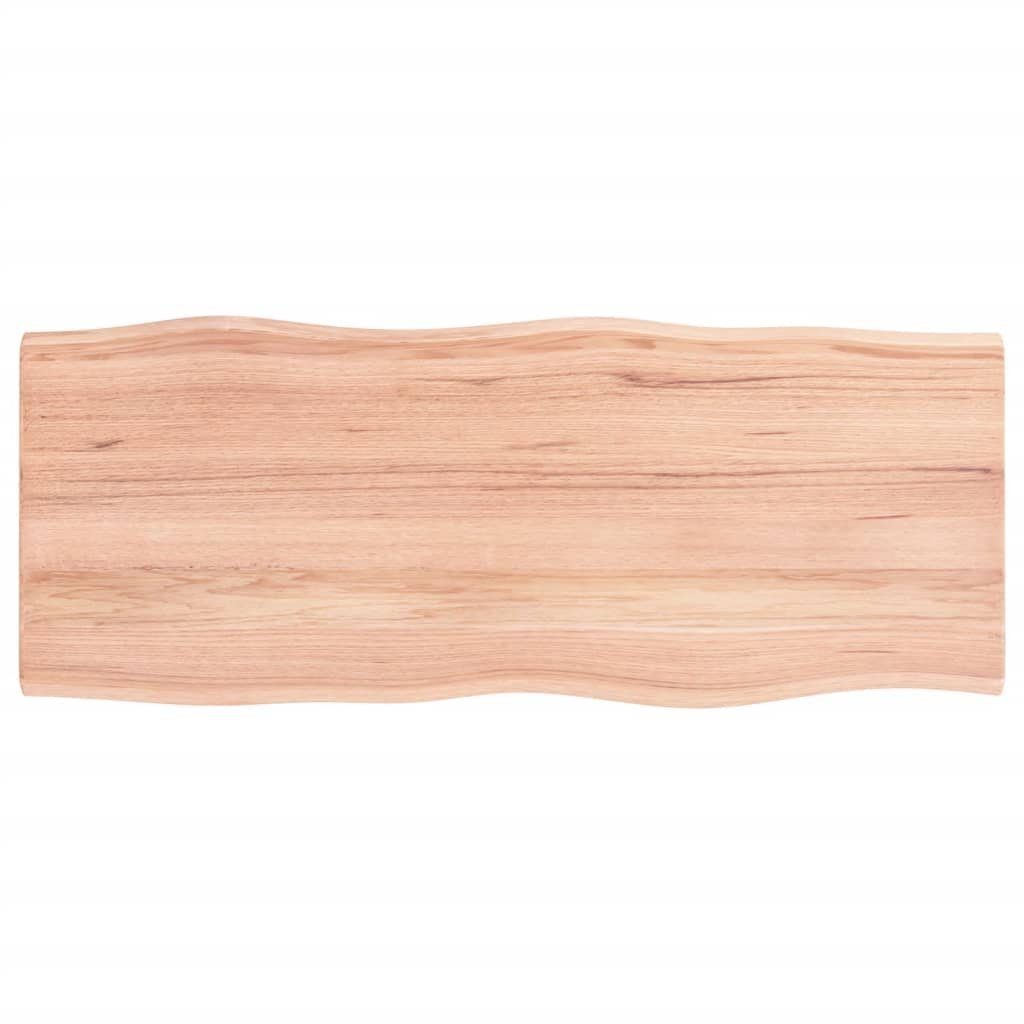 Baumkante furnicato St) Eiche Behandelt cm Massivholz (1 Tischplatte 100x40x2