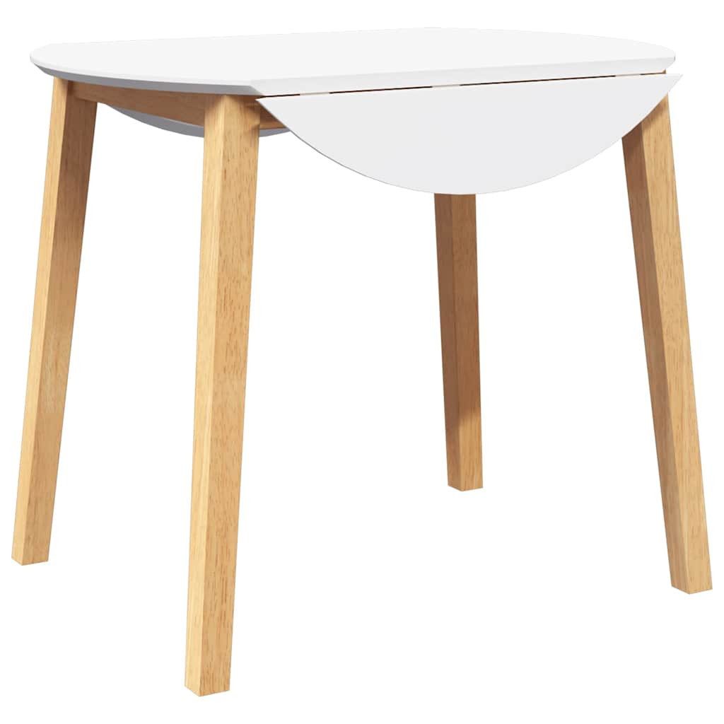 vidaXL Esstisch Esstisch Natur Massivholz Gummibaumholz (1-St)