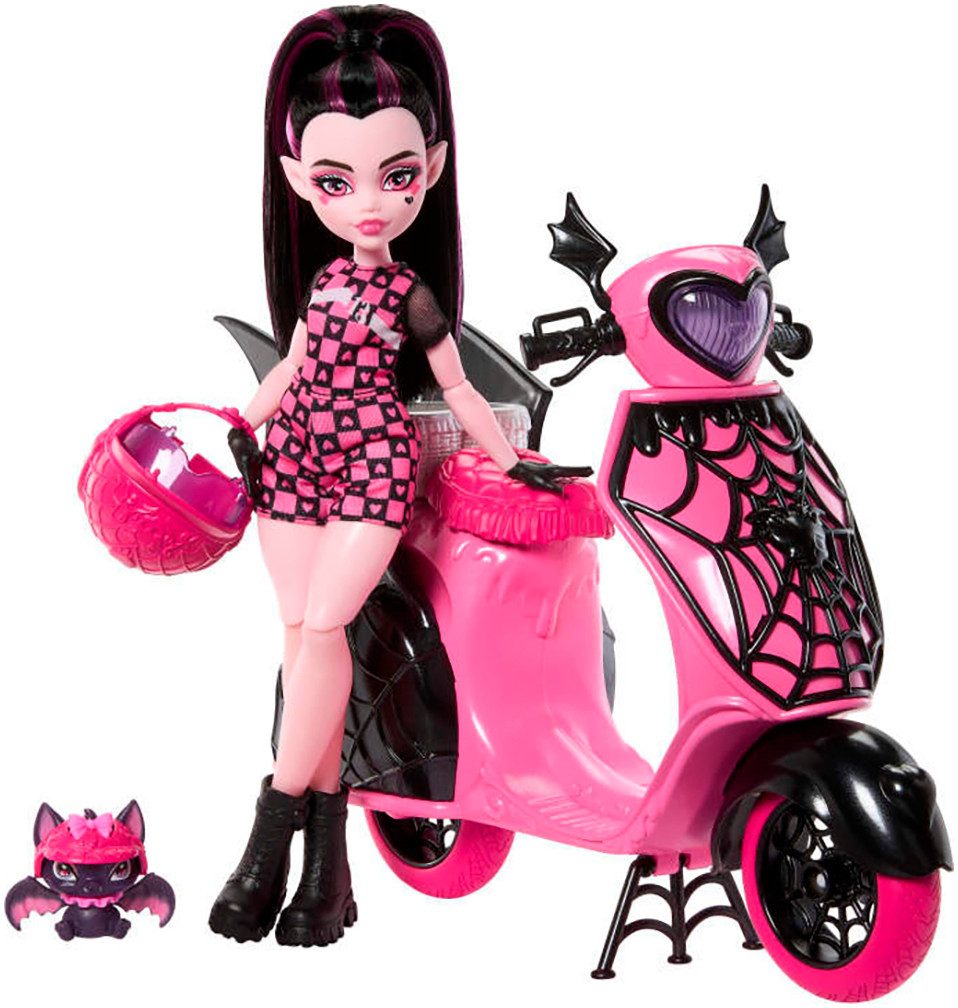 MonsterHigh™ Anziehpuppe Draculaura, Count Fabulous, mit Vampastic Scooter – Bild 4 von 5