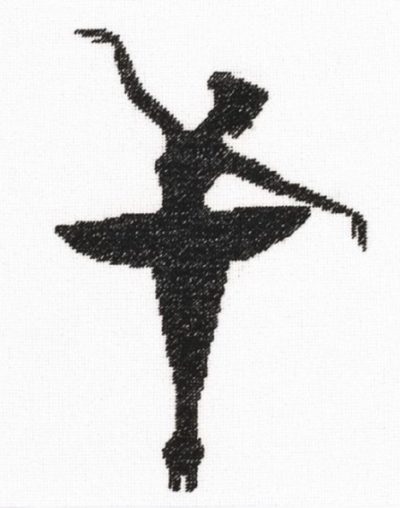 Lanarte Kreativset PN-0008131 Ballet Silhouette I Kreuzstichpackung, (Set, Lanarte embroidery Kit)