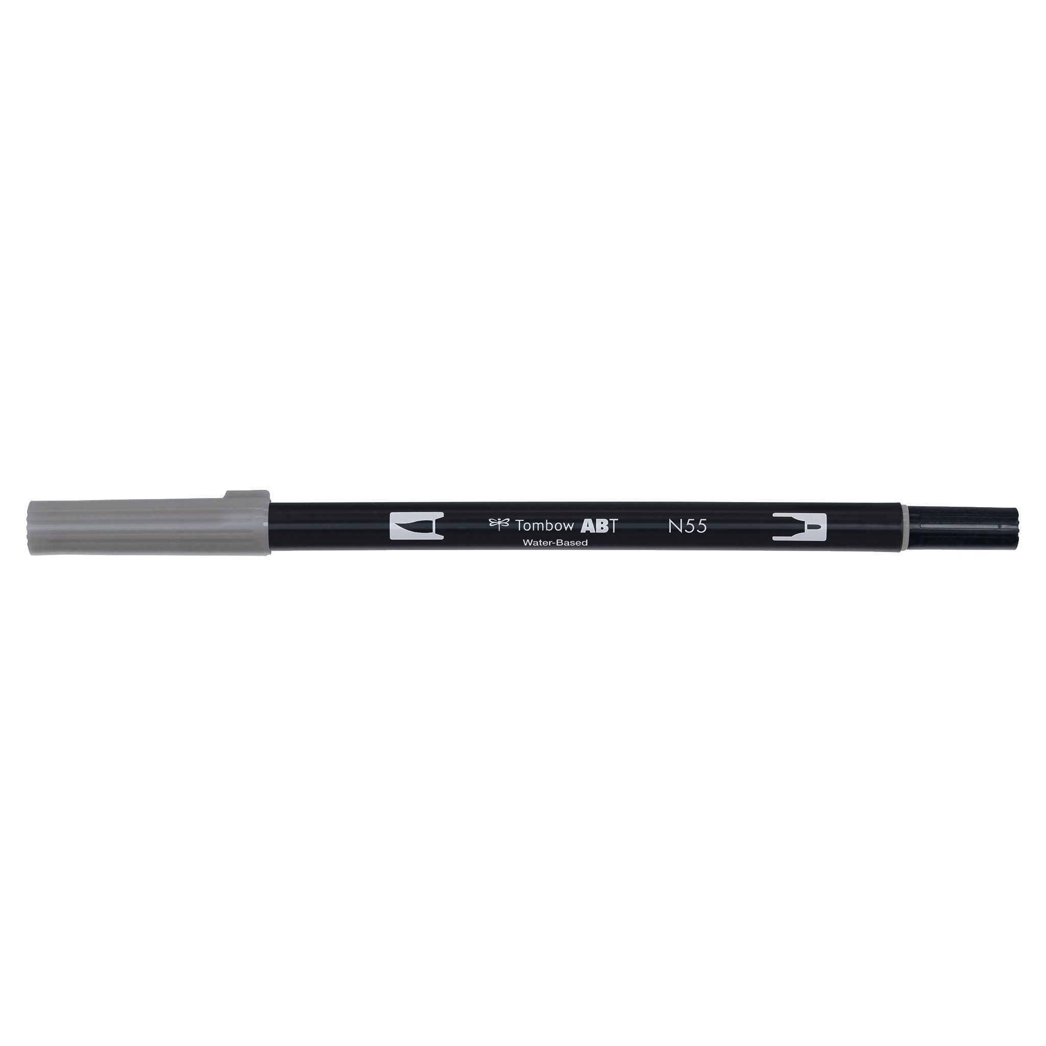 TOMBOW Pinselstift ABT Dual Brush Pen, (cool gray 7), zwei Spitzen, für Hand Lettering & Bullet Journal, wasservermalbar
