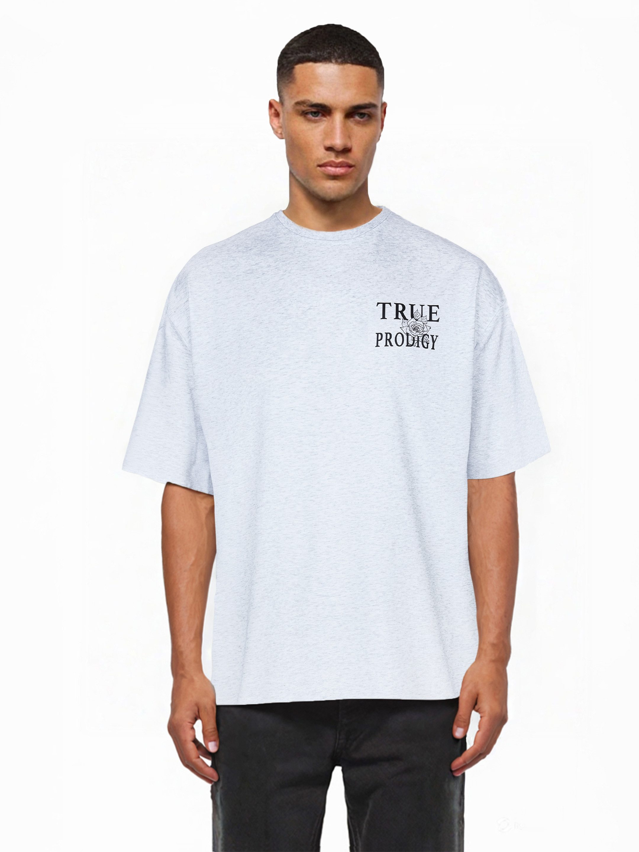 trueprodigy Oversize-Shirt Alex Logoprint Rundhals dicker Stoff