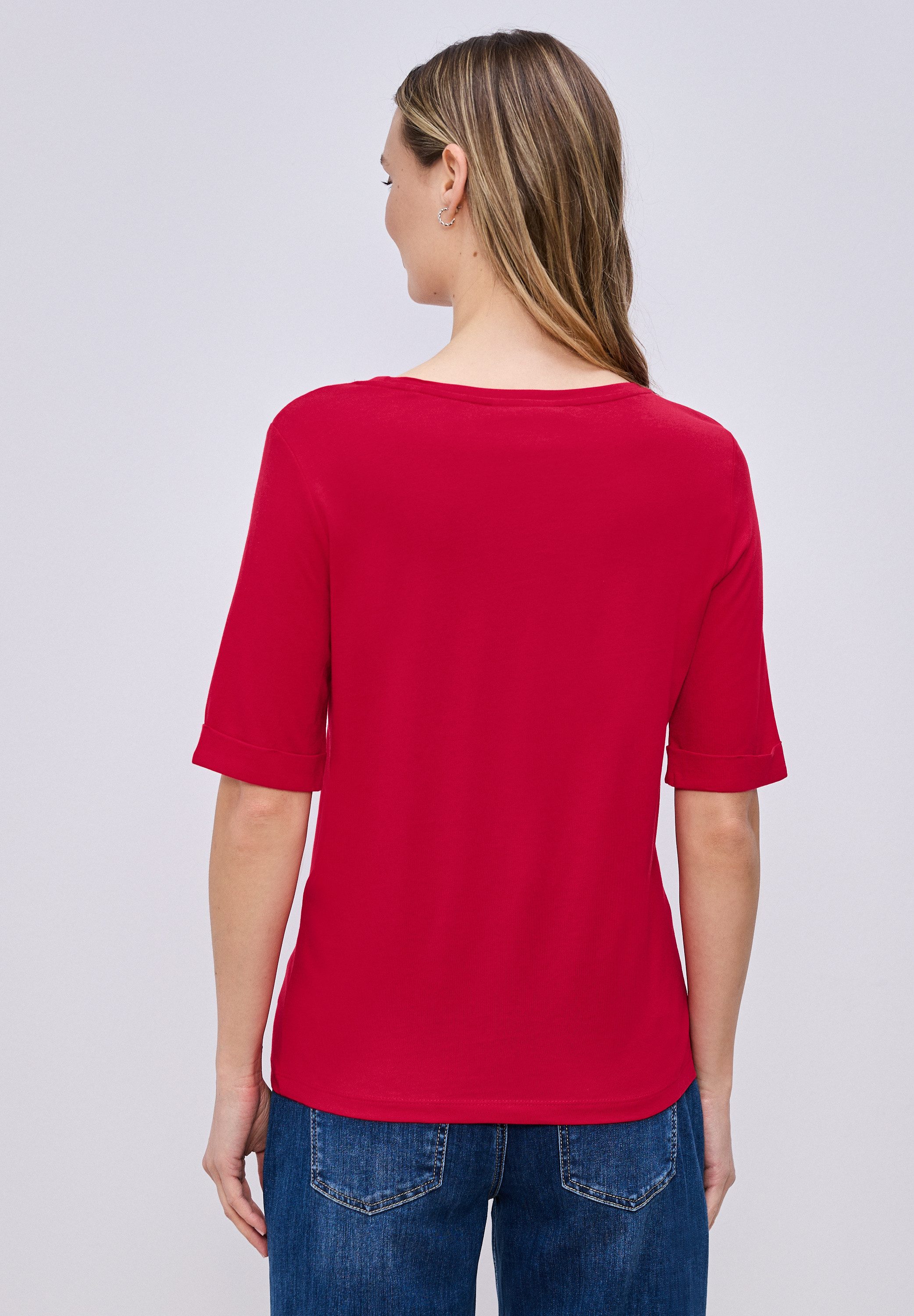 STREET ONE T-Shirt mit V-Ausschnitt