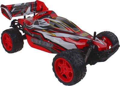 habeig Spielzeug-Rennwagen Gearbox RC Buggy 1:10 Rennwagen Hochgeschwindigkeitswagen 2.4 GHz Rot, (1 Einheit)