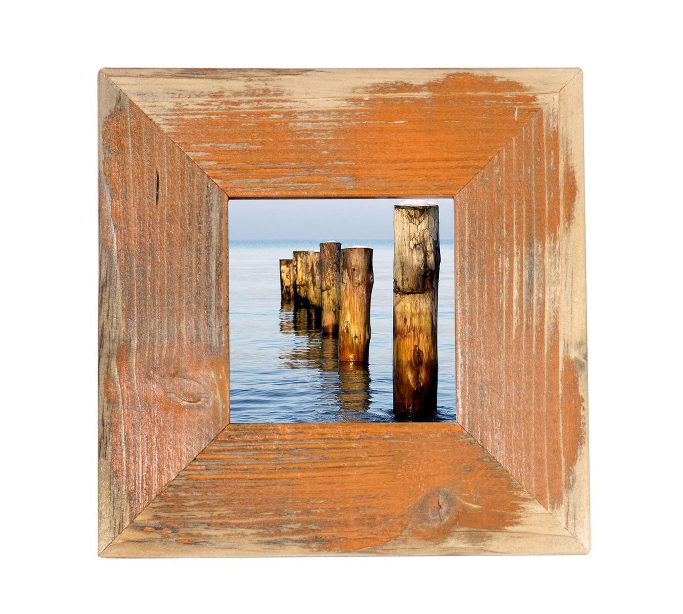 Mein Landhaus Bilderrahmen Mein Landhaus Vintage Bilderrahmen Orange Alt-Holz