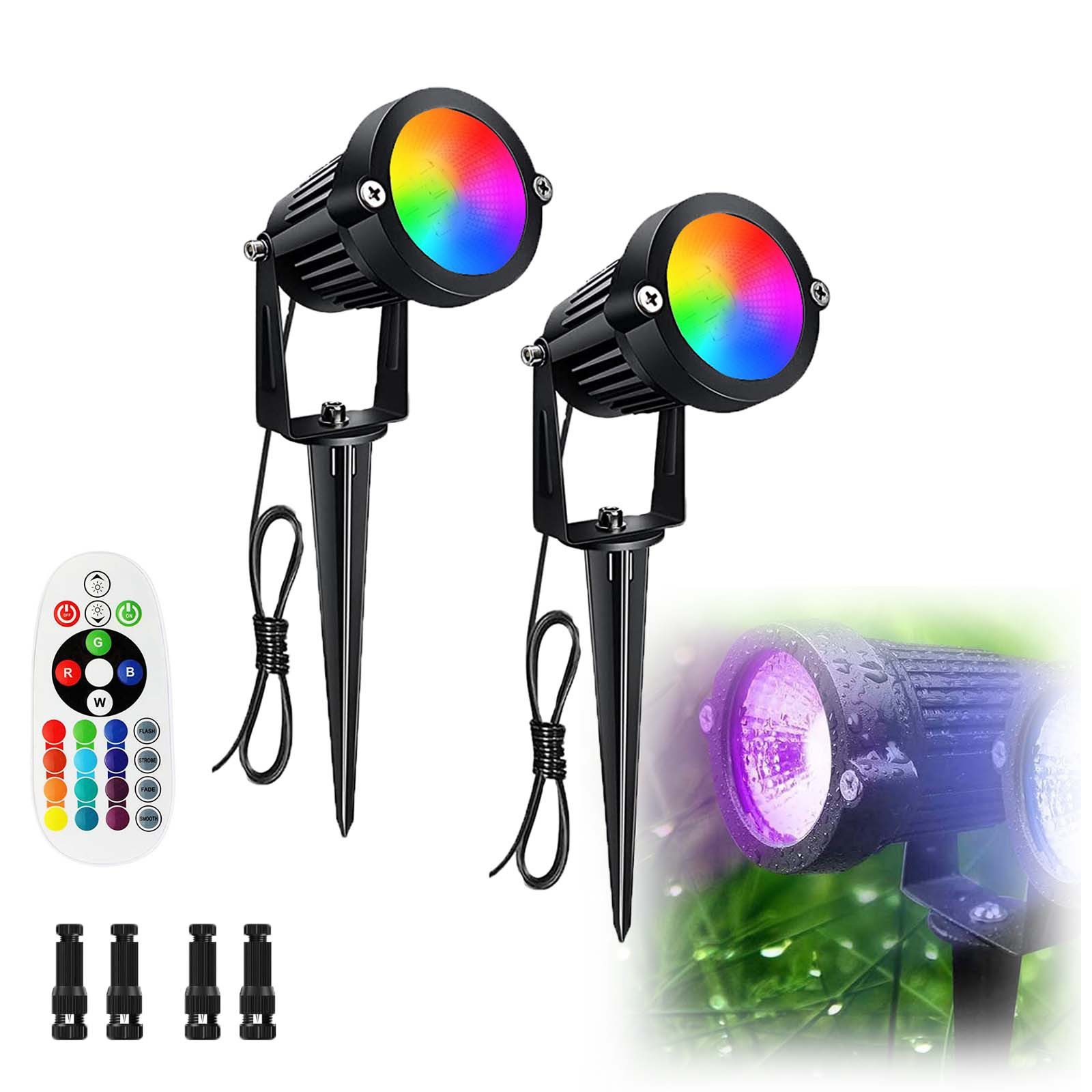 MUPOO LED Gartenstrahler RGB Gartenbelampe Landschaftsbeleuchtung, günstig online kaufen