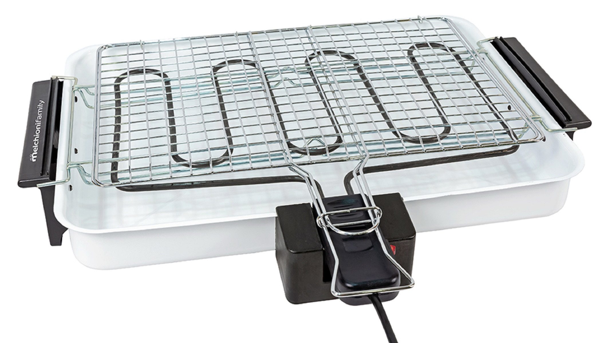 Melchioni Elektrogrill Elektrischer Grill SPIEDINA MAXI 2300W Ideal für Spieße und BBQs